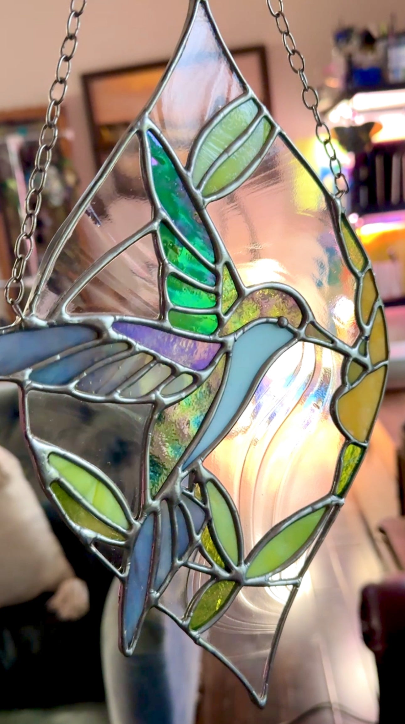 “Hummingbird in Motion” Suncatcher
