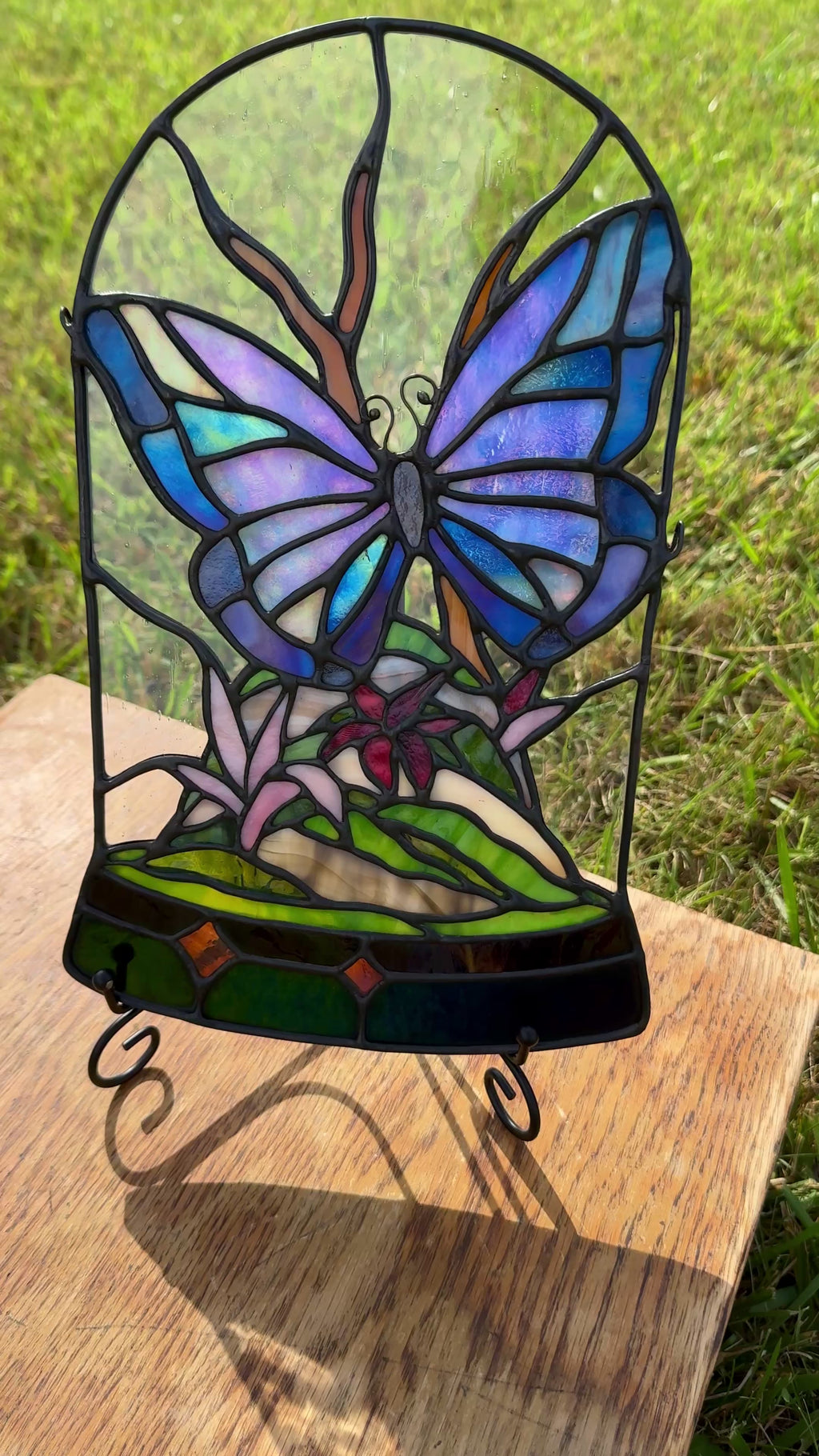 Blue Butterfly in Glass Dome