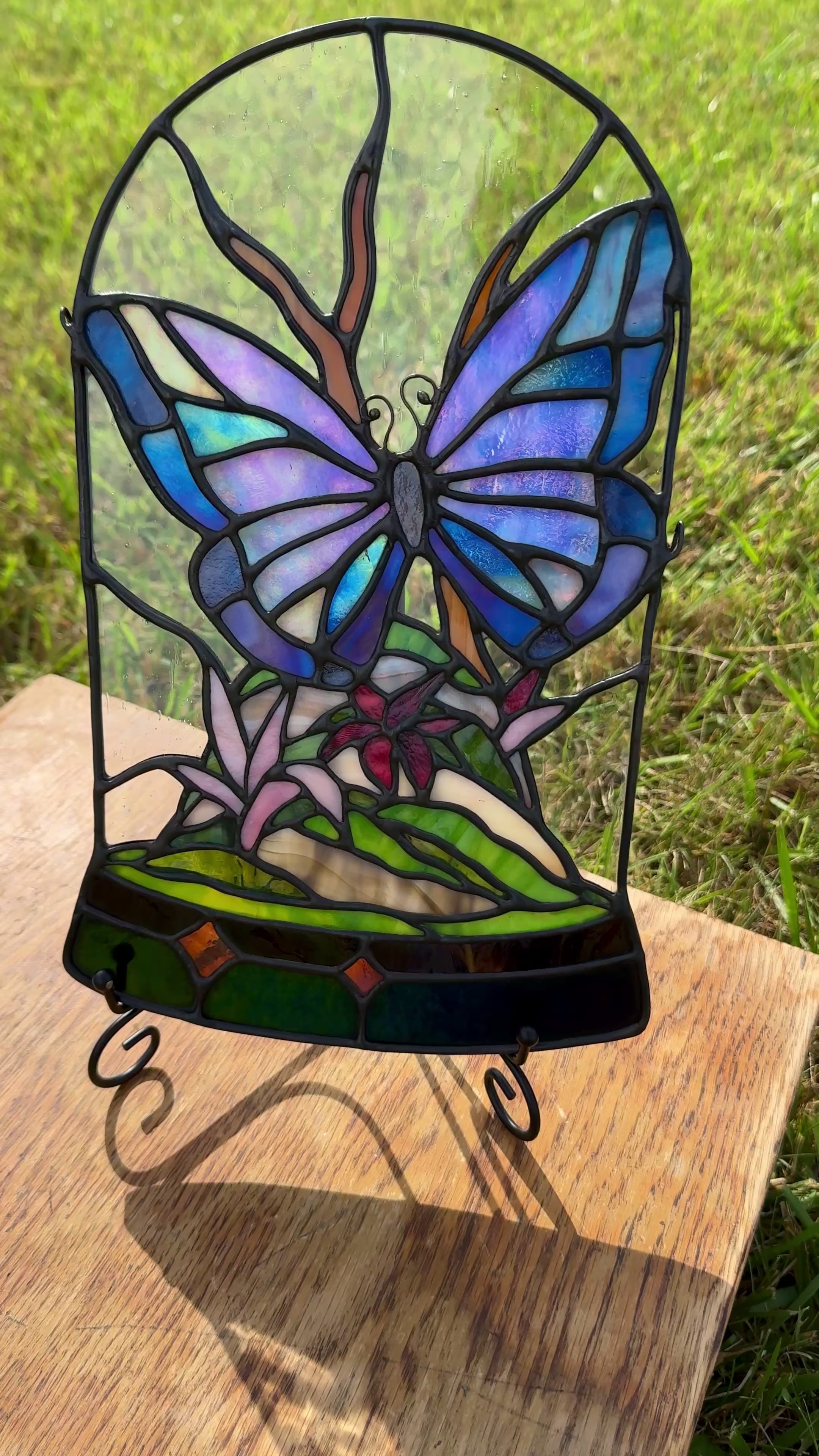 Blue Butterfly in Glass Dome